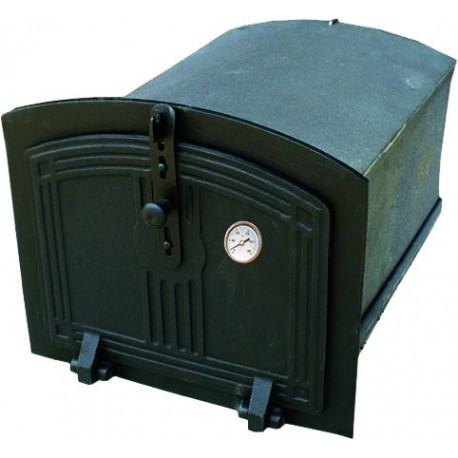 Pec liatinová KLASIK + teplomer - čierna