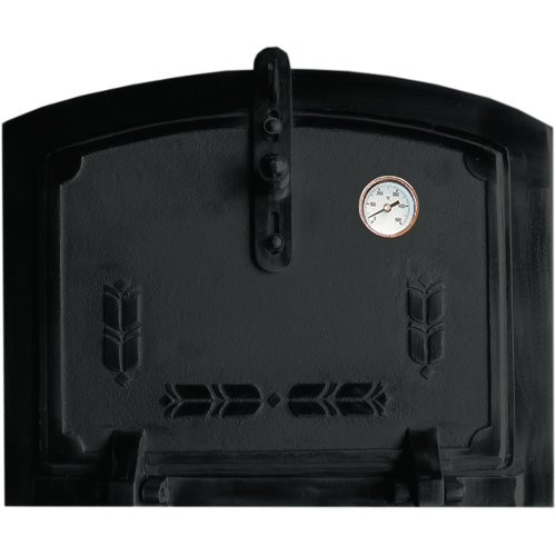 Pec liatinová LT + teplomer - čierna