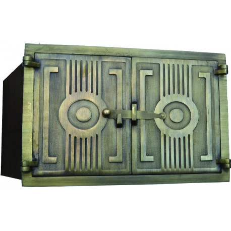 Pec liatinová - HRANA - malá - mosadz - plechové telo