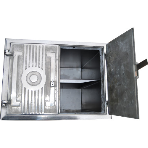 Pec liatinová - HRANA- veľká-čierna - plech. telo + teplomer