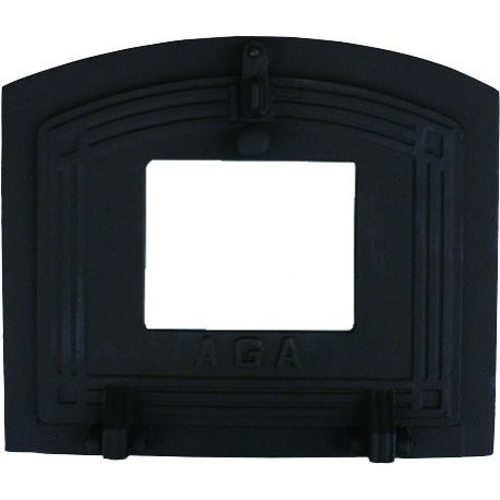 Pecové dvierka rúry - MALÉ SKLO - čierna