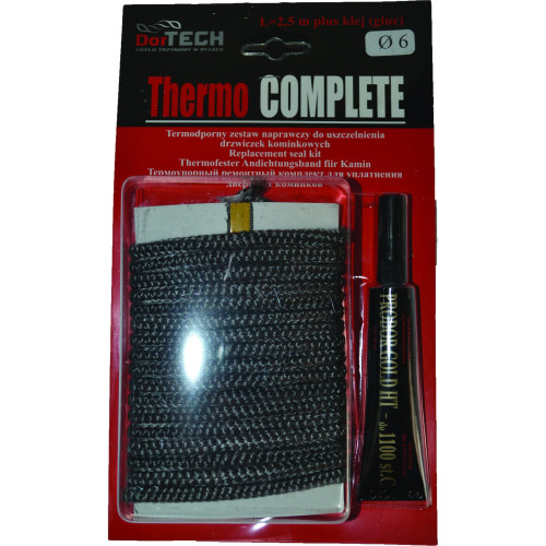 SADA sklokeramická šnúra 2,5m + lepidlo - 12 mm