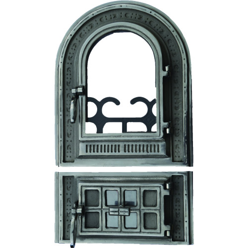 Liatinové dvierka-Kamnová zostava JULIA-nikel