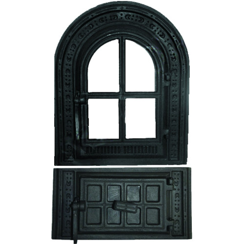 Liatinové dvierka-Kamnová zostava JANA- čierna