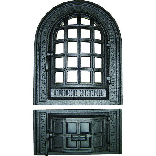 Liatinové dvierka-Kamnová zostava MABEL - čierna