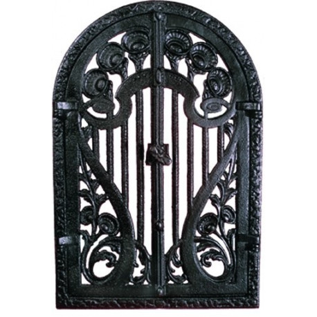 Liatinové dvierka krbové - nr.2-čierna - 360 x 550