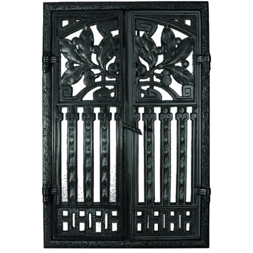 Liatinové dvierka krbové - nr.4-čierna - 360 x 550