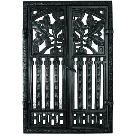 Liatinové dvierka krbové - nr.4-čierna - 360 x 550