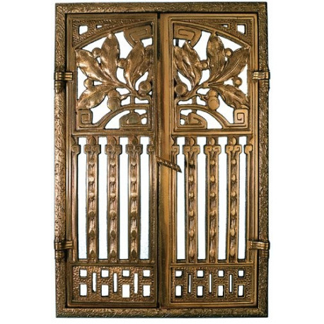 Liatinové dvierka krbové - nr.4-mosadz - 360 x 550