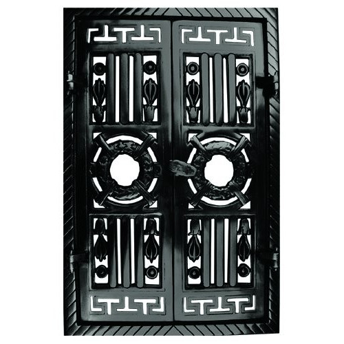 Liatinové dvierka krbové - nr.7-čierna - 360 x 550