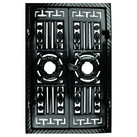 Liatinové dvierka krbové - nr.7-čierna - 360 x 550