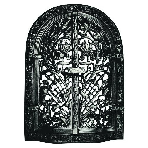 Liatinové dvierka krbové - nr.8-čierna - 360 x 550