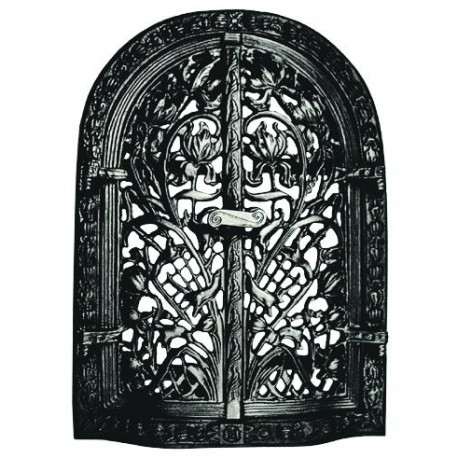 Liatinové dvierka krbové - nr.8-čierna - 360 x 550