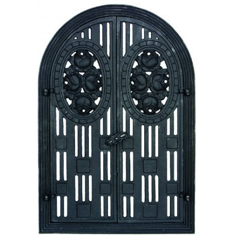 Liatinové dvierka krbové - nr.11-čierna - 360 x 550
