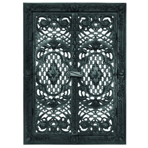 Liatinové dvierka krbové - nr.16-čierna - 360 x 550