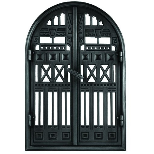 Liatinové dvierka krbové - nr.19-čierna - 360 x 550