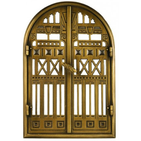 Liatinové dvierka krbové - nr.19 -mosadz - 360 x 550