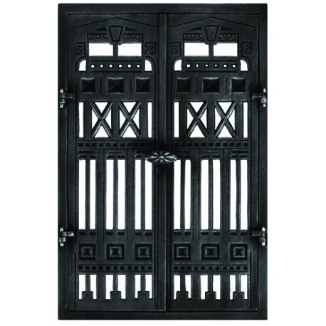 Liatinové dvierka krbové - nr.20 -čierne - 360 x 550