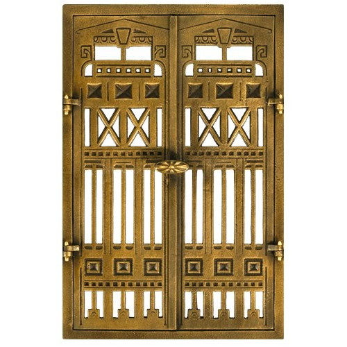 Liatinové dvierka krbové - nr.20 -mosadz - 360 x 550