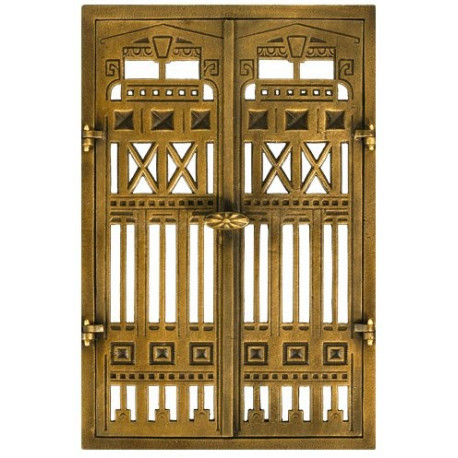 Liatinové dvierka krbové - nr.20 -mosadz - 360 x 550