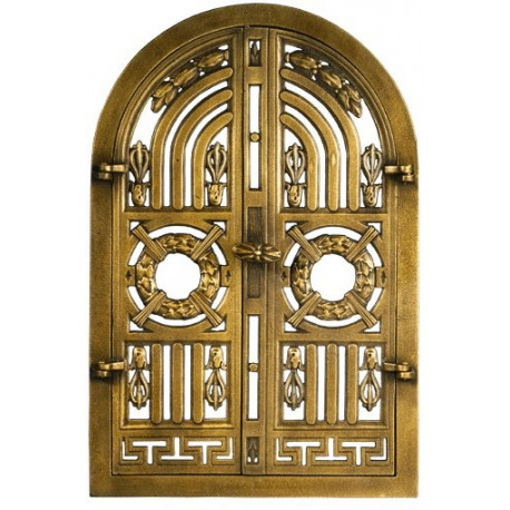 Liatinové dvierka krbové - nr.21 -mosadz - 360 x 550