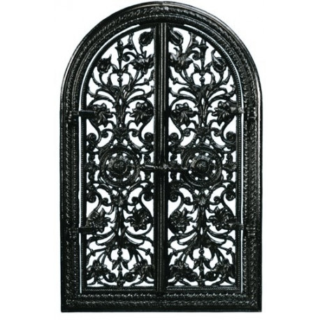 Liatinové dvierka krbové - nr.22 -čierna - 360 x 550