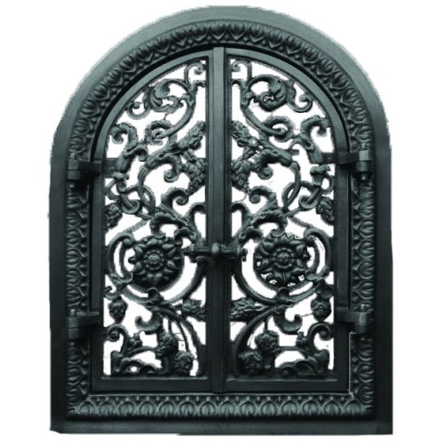 Liatinové dvierka krbové - nr.37 -čierne - 340 x 440