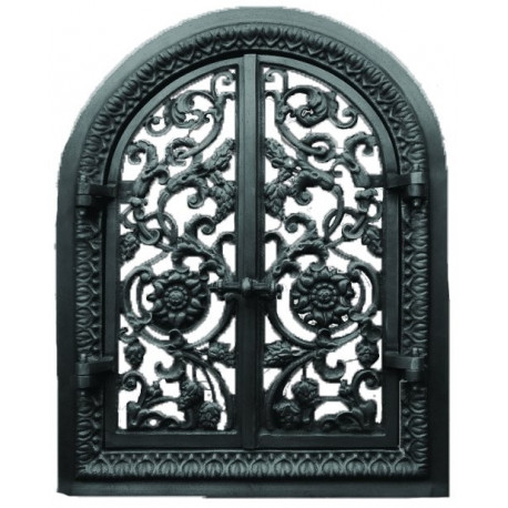 Liatinové dvierka krbové - nr.37 -čierne - 340 x 440