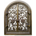 Liatinové dvierka krbové - nr.37 - mosadz - 340 x 440