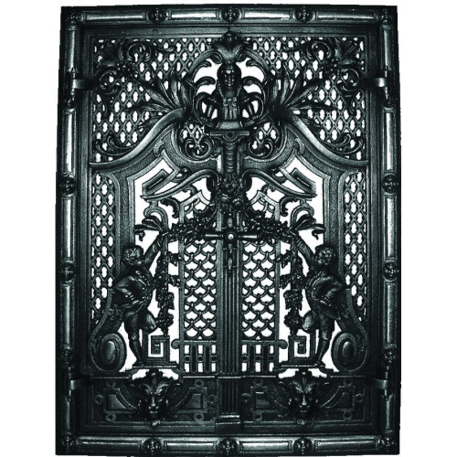 Liatinové dvierka krbové - nr.44 -čierne - 460 X 600