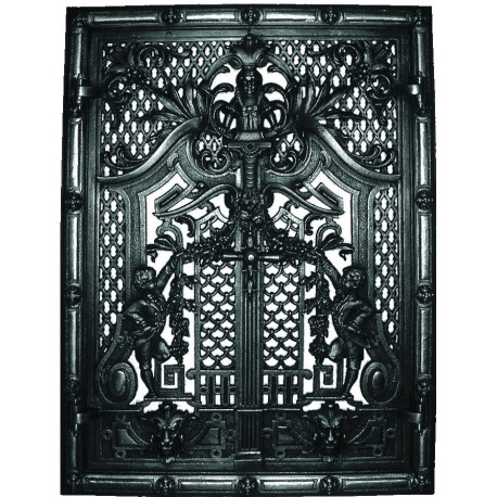 Liatinové dvierka krbové - nr.44 -čierne - 460 X 600