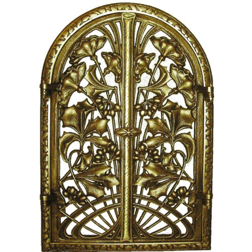 Liatinové dvierka krbové - nr.49 -mosadz - 360 x 550