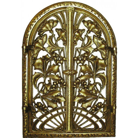 Liatinové dvierka krbové - nr.49 -mosadz - 360 x 550