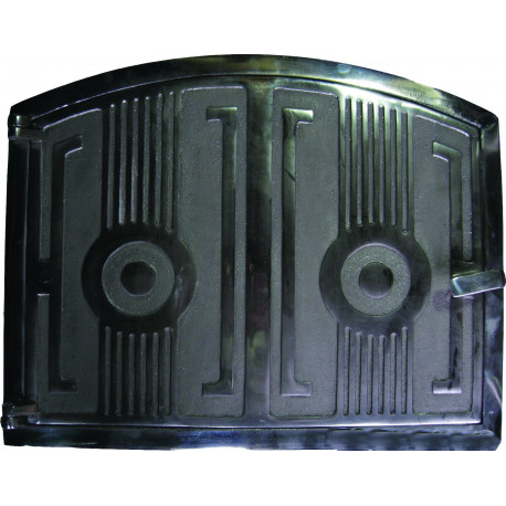 Pec liatinová - OBLÚK + teplomer-NIKEL + plech. telo