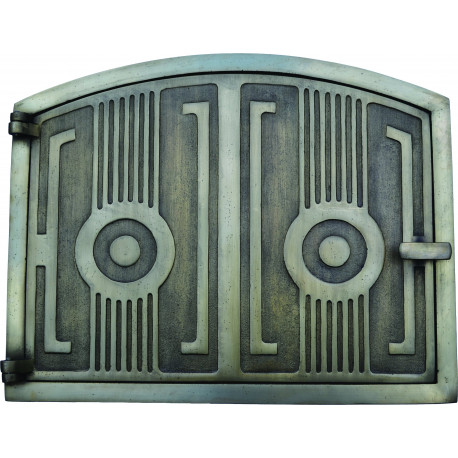 Pec liatinová-OBLÚK+teplomer-MOSADZ+NEREZ. telo