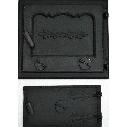 Liatinové dvierka-Kamnová zostava GALINA - ČIERNA