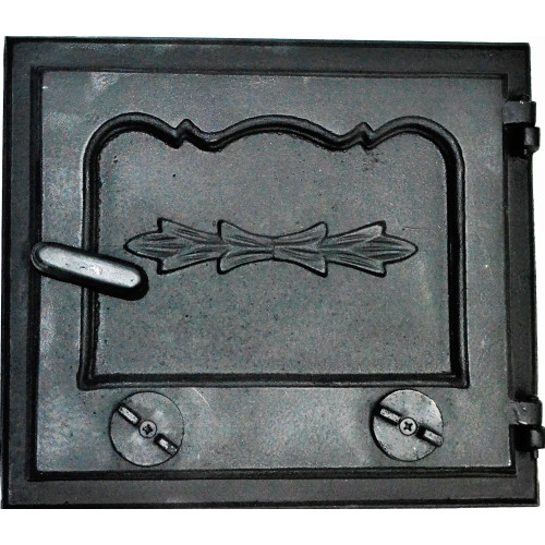 Liatinový kachľový štít hermetický – GALINA s reguláciou vzduchu-ČIERNA