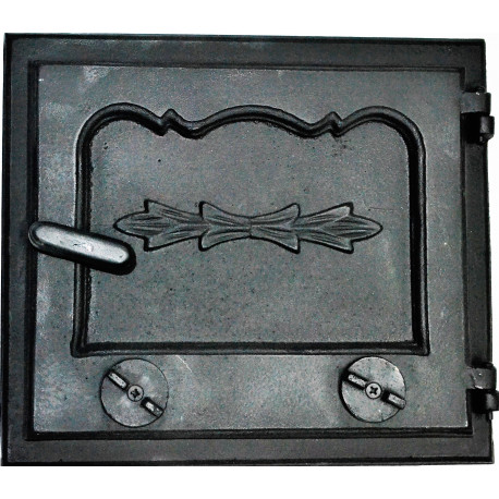 Liatinový kachľový štít hermetický – GALINA s reguláciou vzduchu-ČIERNA