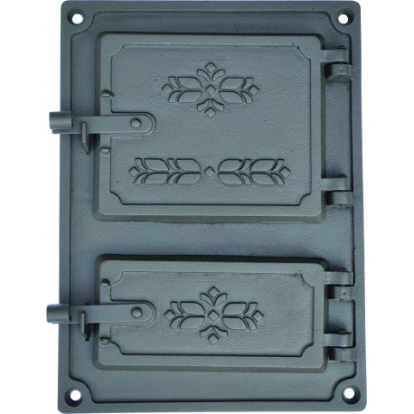 Liatinový kachľový štít - LT - mosadz