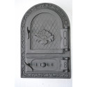 Liatinový kachľový štít - ROSANA S REGULÁCIOU - ČIERNA