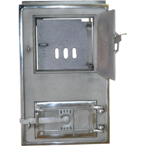 Liatinové dvierka kuchynské -4T - veľké - mosadz