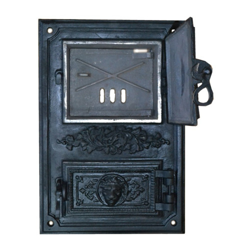 Liatinový kachľový štít - LEV - čierna