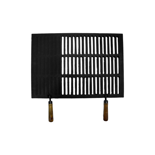 Grilovací rošt s rúčkou nr.5 - 1/3 pevná, veľký - 525 x 375 +120 rúčky / 10 mm