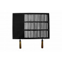 Grilovací rošt s rúčkou nr.5 - 1/3 pevná, veľký - 525 x 375 +120 rúčky / 10 mm