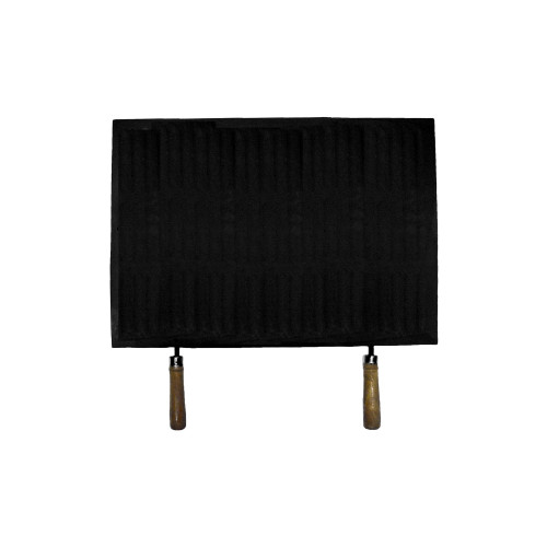 Grilovací rošt s rúčkou nr.6.-plná, veľký-- 525 x 375 +120 rúčky / 10 mm