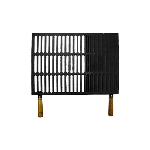 Grilovací rošt s rúčkou nr.2 - 1/3 plná, malý - 460 x 330 + 120 rúčky / 10 mm