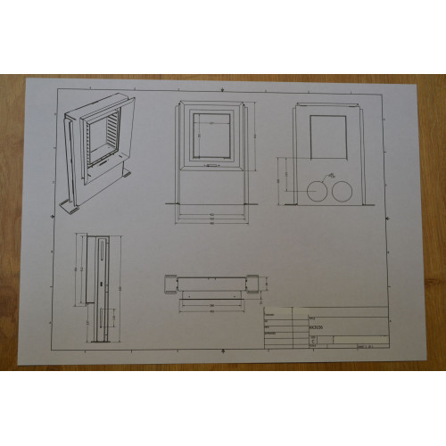 Liatinové dvierka DALIE s dvojsklom 300*360mm