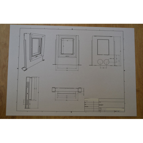 Liatinové dvierka DALMA s dvojsklom 360*470mm
