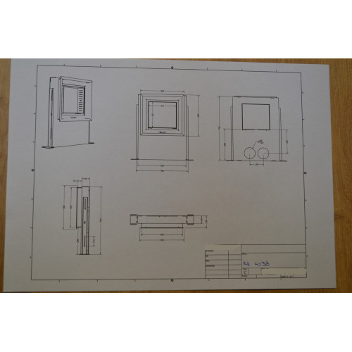 Liatinové dvierka DARIA s dvojsklom 400*385mm