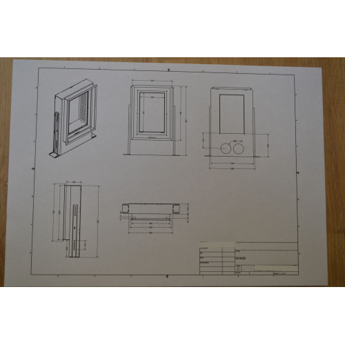 Liatinové dvierka DAFNÉ s dvojsklom 400*600mm